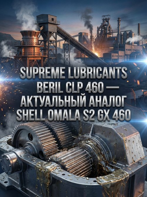 Supreme Lubricants® BERIL CLP 460 — актуальный аналог масла Shell Omala S2 GX 460 для тяжелых редукторов