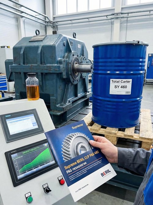 Полигликолевая революция: Supreme Lubricants® BERIL CLP PAG 460 открывает новые горизонты для редукторов — сравнение с Total Carter SY 460 Synthetic
