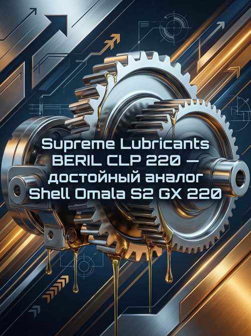 Supreme Lubricants® BERIL CLP 220 — достойный аналог Shell Omala S2 GX 220 для эффективной работы редукторов