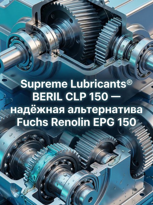 Supreme Lubricants® BERIL CLP 150 — надёжная альтернатива Fuchs Renolin EPG 150 для промышленных редукторов