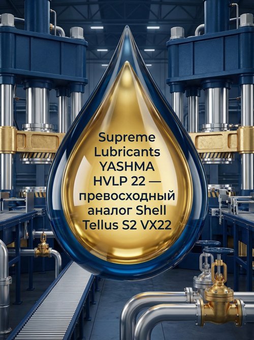 Supreme Lubricants® YASHMA HVLP 22 — лучшее решение для вашей гидравлической системы: превосходный аналог Shell Tellus S2 VX22 Supreme Lubricants® YASHMA HVLP 22 — лучшее решение для вашей гидравлической системы: превосходный аналог Shell Tellus S2 VX22