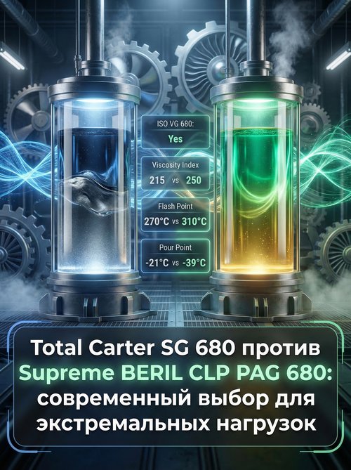 Supreme Lubricants® BERIL CLP PAG 680 — современная альтернатива Total Carter SG 680