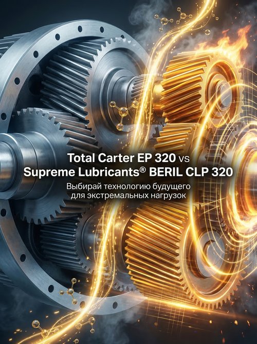 Экстремальная защита для промышленных редукторов: Supreme BERIL CLP 320 против Total Carter EP 320