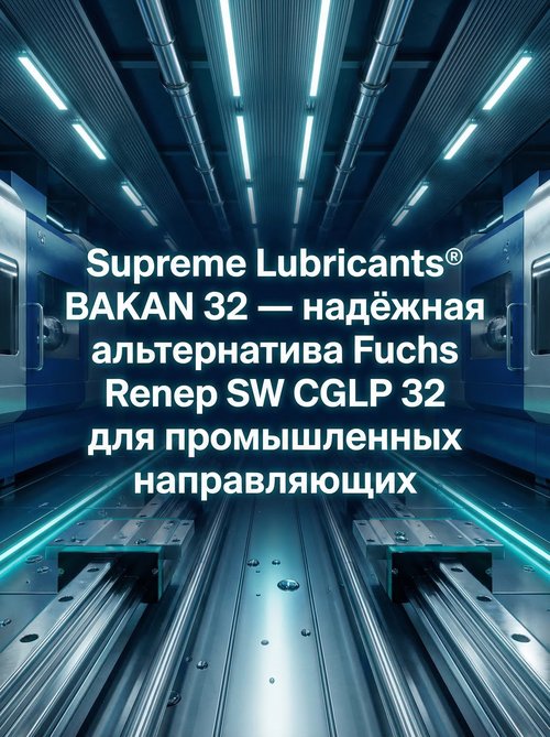 Supreme Lubricants® BAKAN 32 — надёжная альтернатива Fuchs Renep SW CGLP 32 для промышленных направляющих