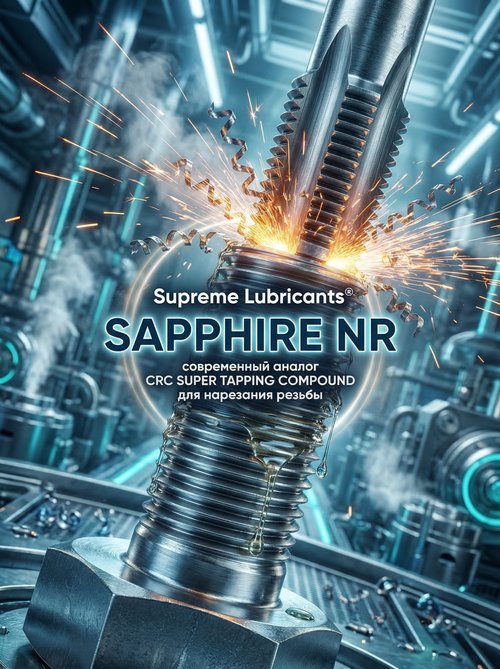 Supreme Lubricants® SAPPHIRE NR — современный аналог CRC SUPER TAPPING COMPOUND для нарезания резьбы Supreme Lubricants® SAPPHIRE NR — современный аналог CRC SUPER TAPPING COMPOUND для нарезания резьбы
