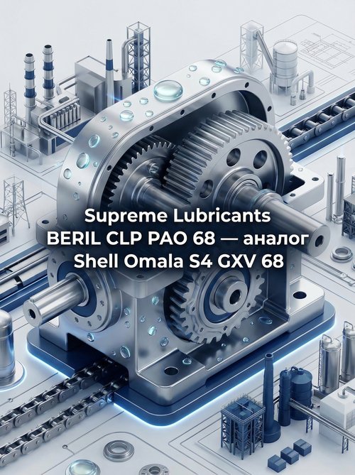 Supreme Lubricants® BERIL CLP PAO 68 — современный аналог и улучшенная версия масла Shell Omala S4 GXV 68