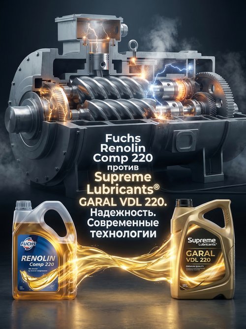 Масла для самых высоких нагрузок: сравнение Fuchs Renolin Comp 220 и Supreme Lubricants® GARAL VDL 220