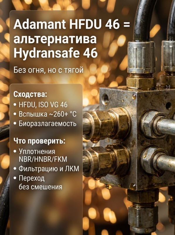 Total Hydransafe HFDU 46 есть аналог Supreme Lubricants Adamant HFDU 46