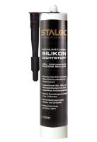 Силиконовый герметик, маслостойкий (acetoxy), черный, Staloc Silicone Oil Resistant, Black, картридж 300 мл.
