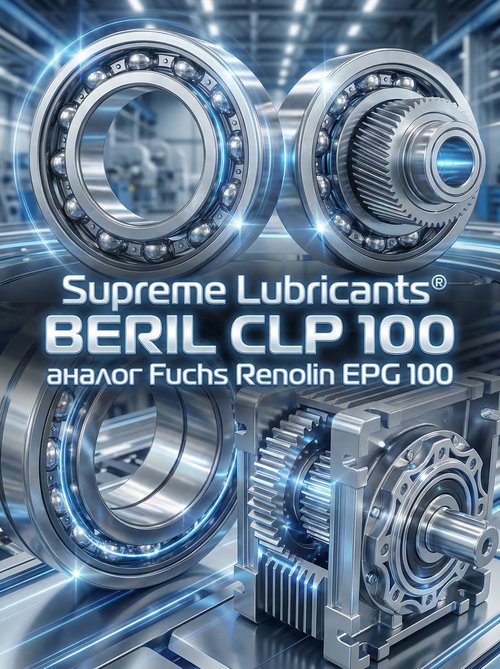 Современное решение для промышленных редукторов: Supreme Lubricants® BERIL CLP 100 аналог Fuchs Renolin EPG 100