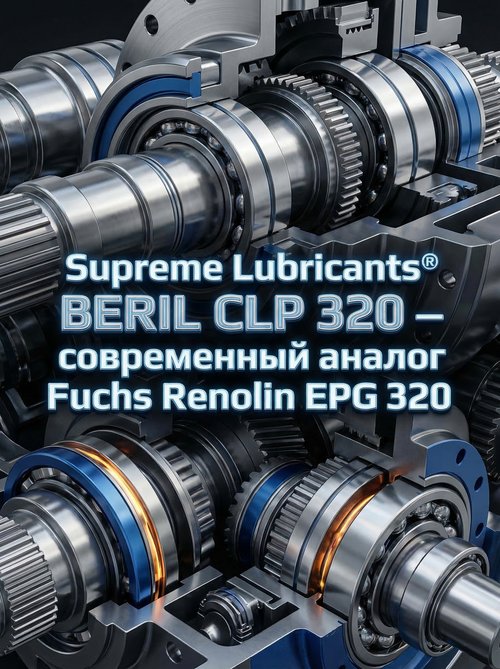 Supreme Lubricants® BERIL CLP 320 — современный аналог Fuchs Renolin EPG 320 для тяжелых редукторов