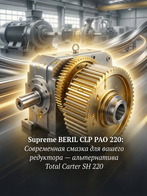 Supreme BERIL CLP PAO 220: Современная смазка для вашего редуктора — альтернатива Total Carter SH 220
