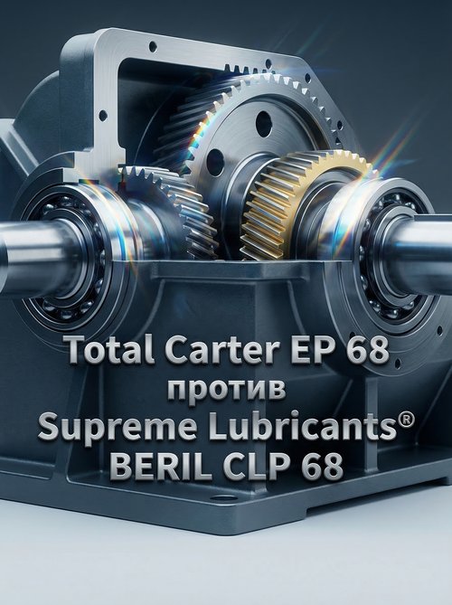Класс надежности редукторных масел: сравнение Total Carter EP 68 и Supreme Lubricants® BERIL CLP 68