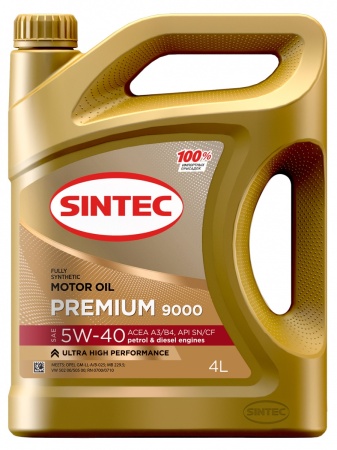 Sintec Premium 9000 5W-40 A3/B4, 4л