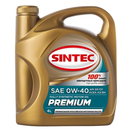 Sintec Premium 9000 0W-40 A3/B4, 4л