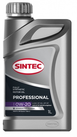 Sintec Professional 0W-20 GF-6A Dexos, 1л